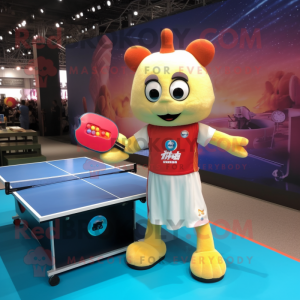 nan Ping Pong Table mascot costume character dressed with a Midi Dress and Watches