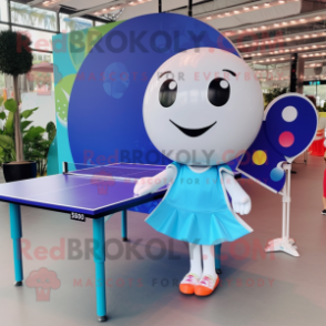 nan Ping Pong Table mascot costume character dressed with a Midi Dress and Watches