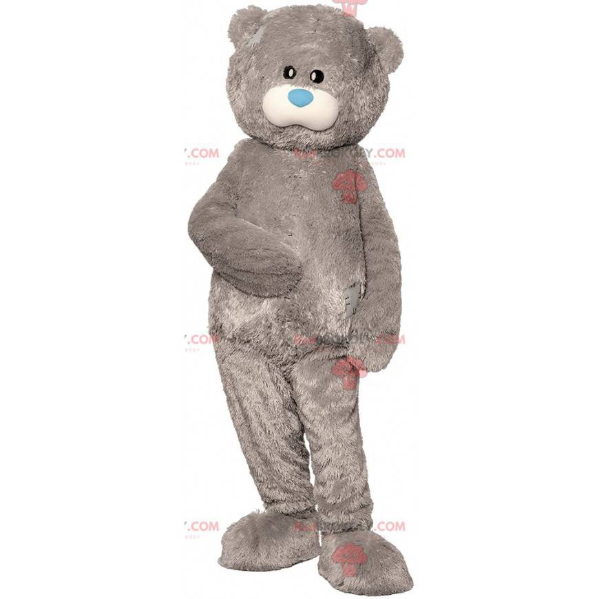 Eu para você famoso mascote do urso de pelúcia cinza -