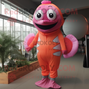 Pink Clown Fish maskot...