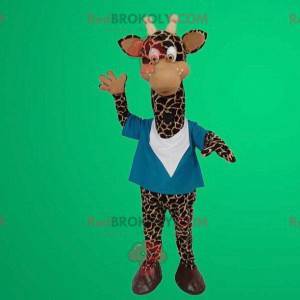 Mascote girafa fofa e engraçada - Redbrokoly.com