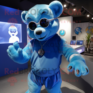 Blue Bear mascotte kostuum...