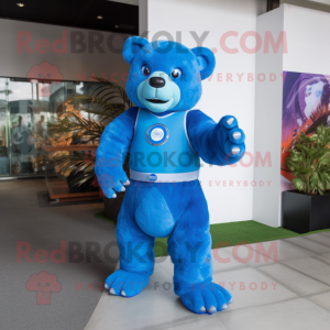 Blue Bear mascotte kostuum...