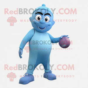 Sky Blue jonglerar maskot...