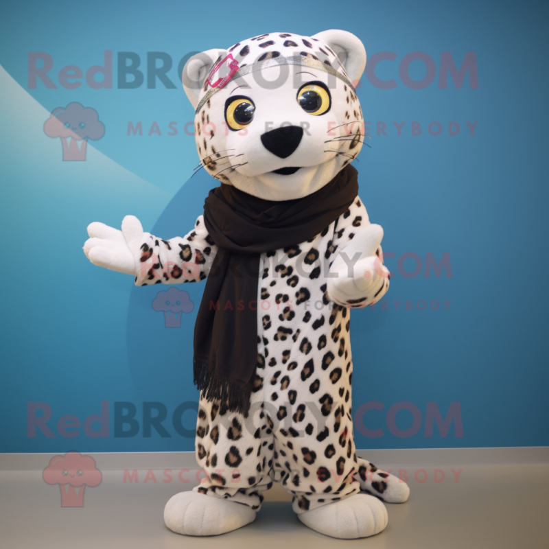 nan Leopard mascot costume character dressed with a Trousers and Shawls