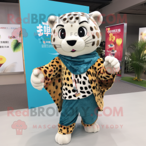 nan Leopard mascot costume character dressed with a Trousers and Shawls