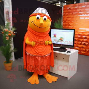 Orange Computer maskot...