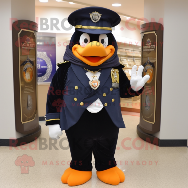 Peach Navy Seal mascot costume character dressed with a Tuxedo and Necklaces Peach Navy Seal mascot costume character dressed with a Tuxedo and Necklaces