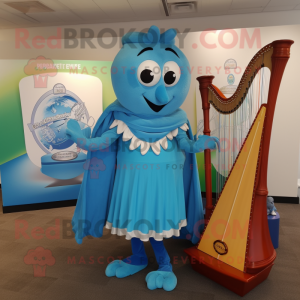 Sky Blue Celtic Harp...