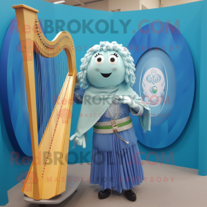 Sky Blue Celtic Harp...