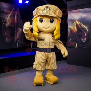 Gold Para Commando maskot...