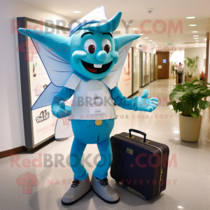 Cyan Tooth Fairy mascotte...