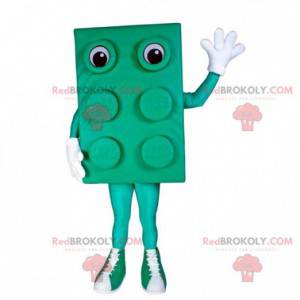 Green Lego piece mascot famous construction set - Redbrokoly.com