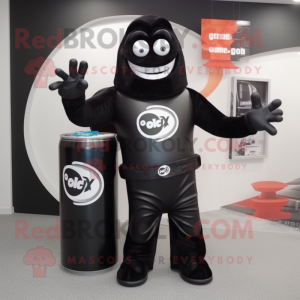 Black Soda Can maskot drakt...