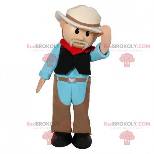 Carattere occidentale Farmer Sheriff Mascot - Redbrokoly.com