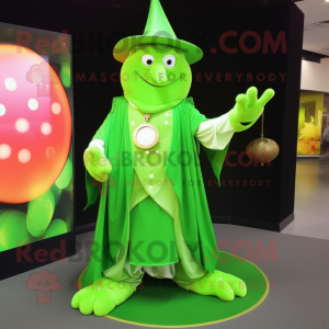 Lime Green Magician maskot...