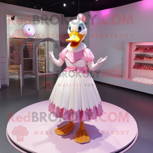 Pink Moscovy Duck maskot...