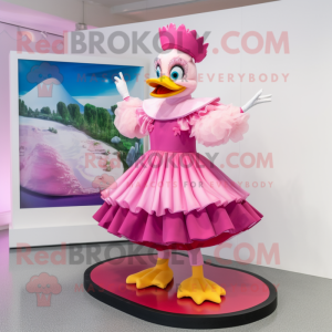 Pink Moscovy Duck maskot...