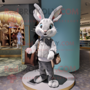 Silver Wild Rabbit mascotte...