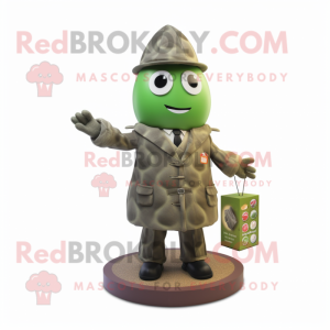 nan Grenade mascot costume character dressed with a Coat and Tie pins