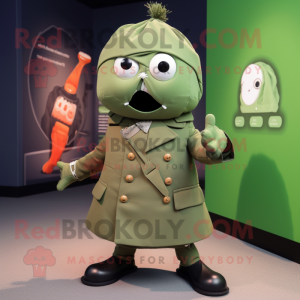 nan Grenade mascot costume character dressed with a Coat and Tie pins