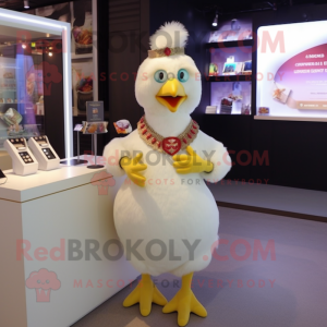 Cream Hens maskot kostume...