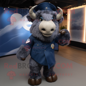 Navy Buffalo maskot kostume...