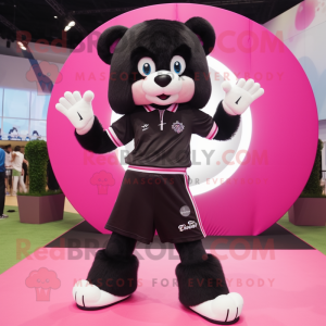 Schwarz-rosa Maskottchen...