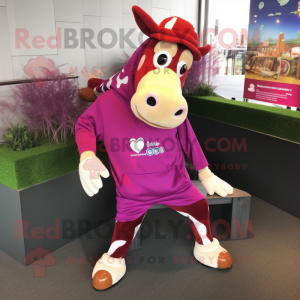 Magenta Guernsey Cow...