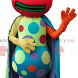 Mascotte d'insecte multicolore avec des pois colorés -