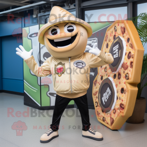 Tan Pizza Slice mascotte...