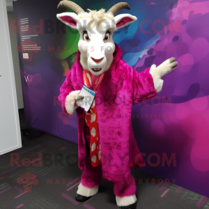 Magenta geit maskot drakt...