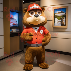 Brun Alliance maskot drakt...