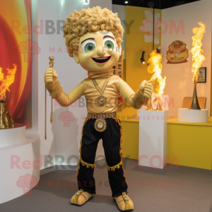 Gold Fire Eater maskot...