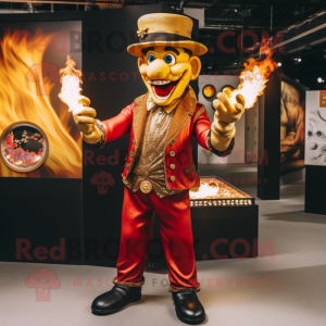 Gold Fire Eater maskot...