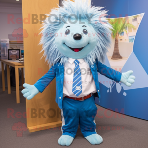 Sky Blue Porcupine mascotte...