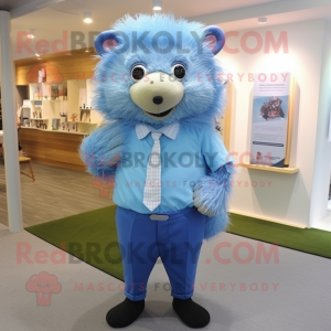 Sky Blue Porcupine mascotte...