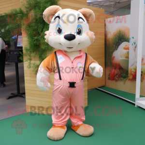 Peach Ferret maskot kostume...