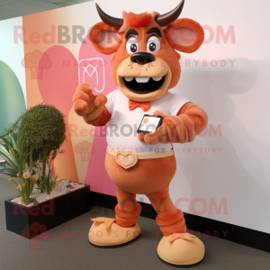 Peach Minotaur maskot...