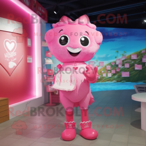 Rosa kärleksbrev maskot...