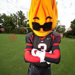 Flame mascot with sunglasses - Redbrokoly.com