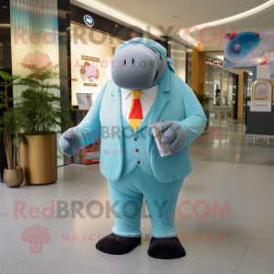 Sky Blue Walrus mascotte...