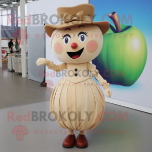 Tan Apple mascotte kostuum...