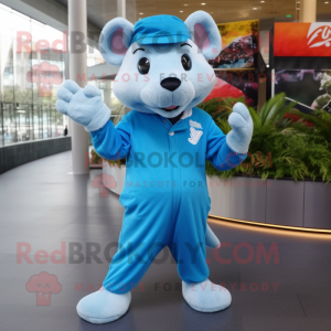 Sky Blue Rat mascotte...