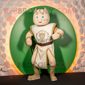 Cream Celtic Shield maskot...