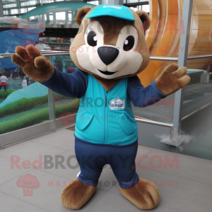 Teal Beaver mascotte...