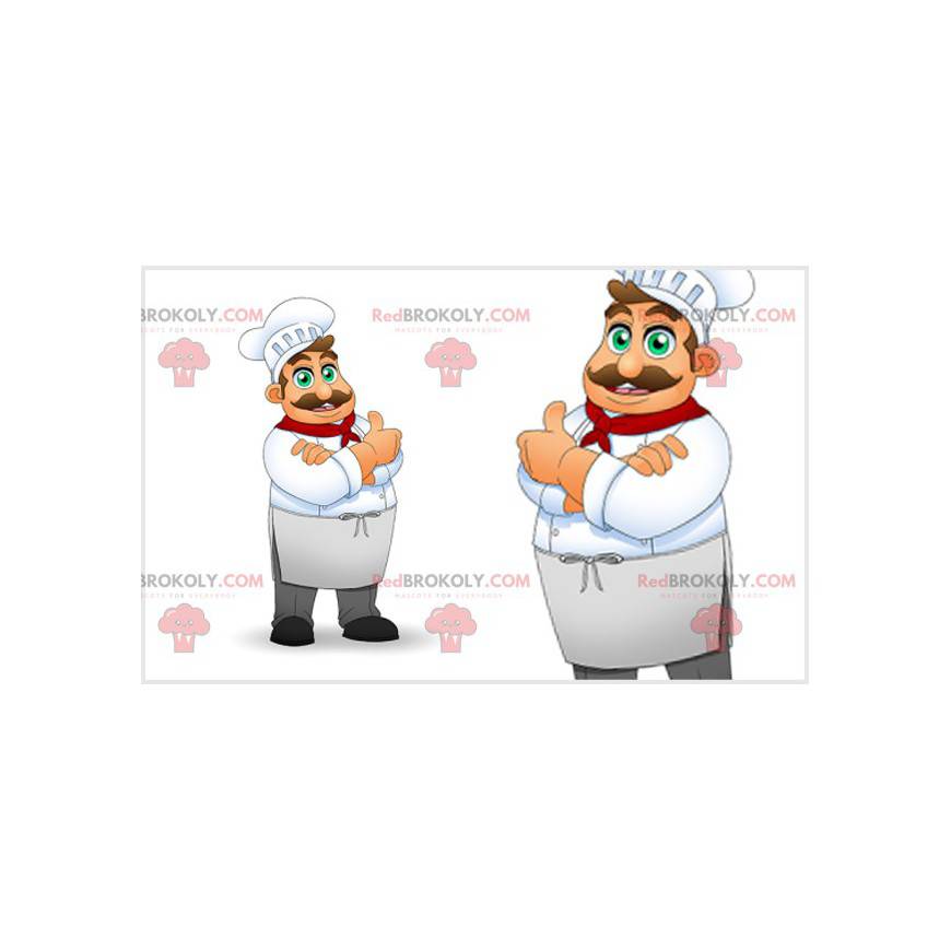 Mascot chef with a chef's hat. Chef costume - Redbrokoly.com