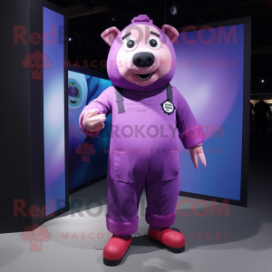 Postava maskota Purple Sow...