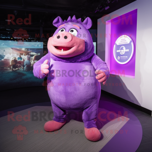 Purple Sow maskot drakt...