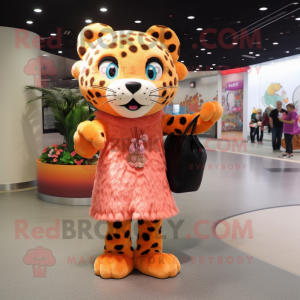 Peach Leopard maskot...